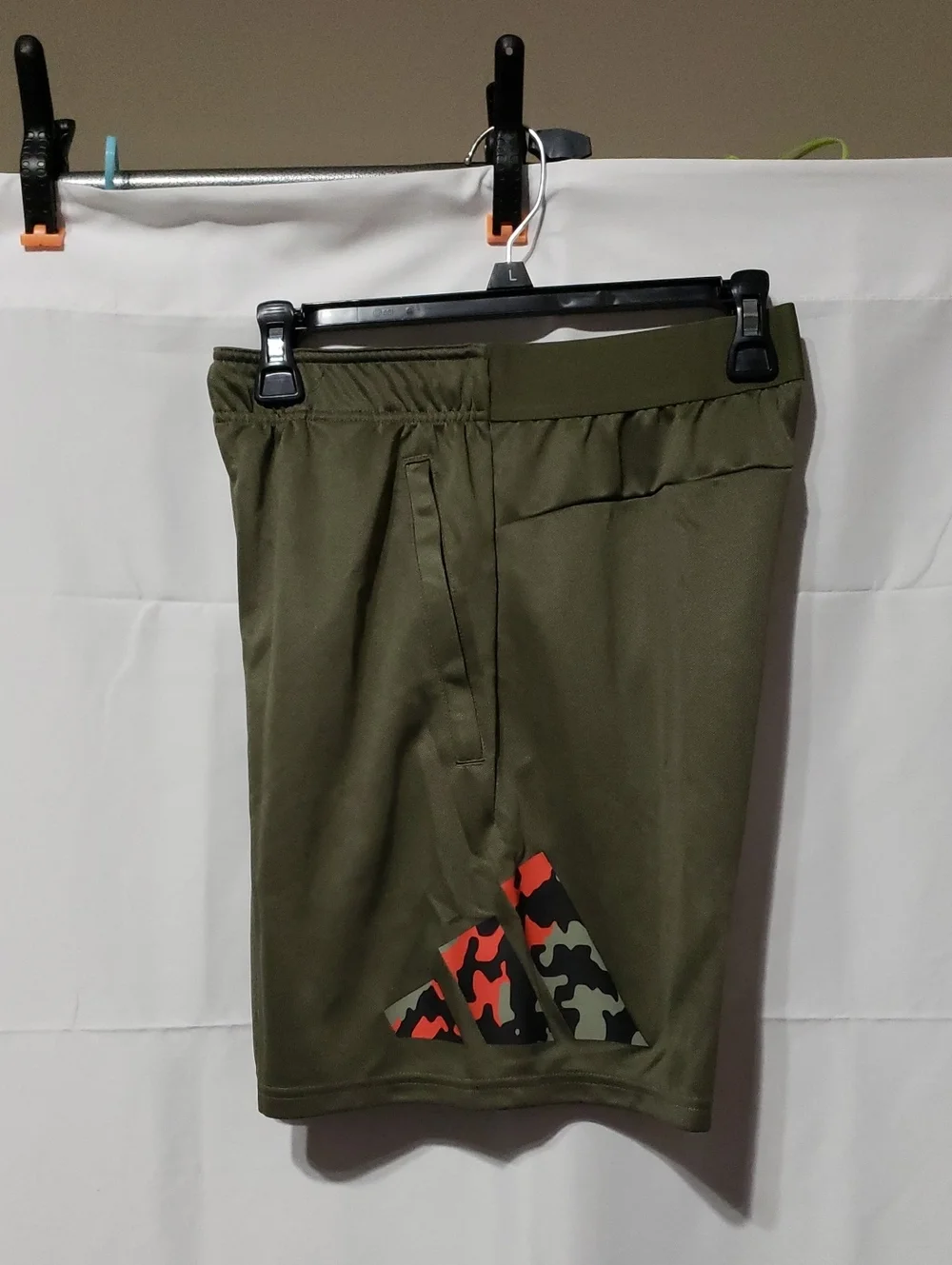 Adidas Men's Train Essentials Camo-Filled Logo Training Shorts. Size: Small